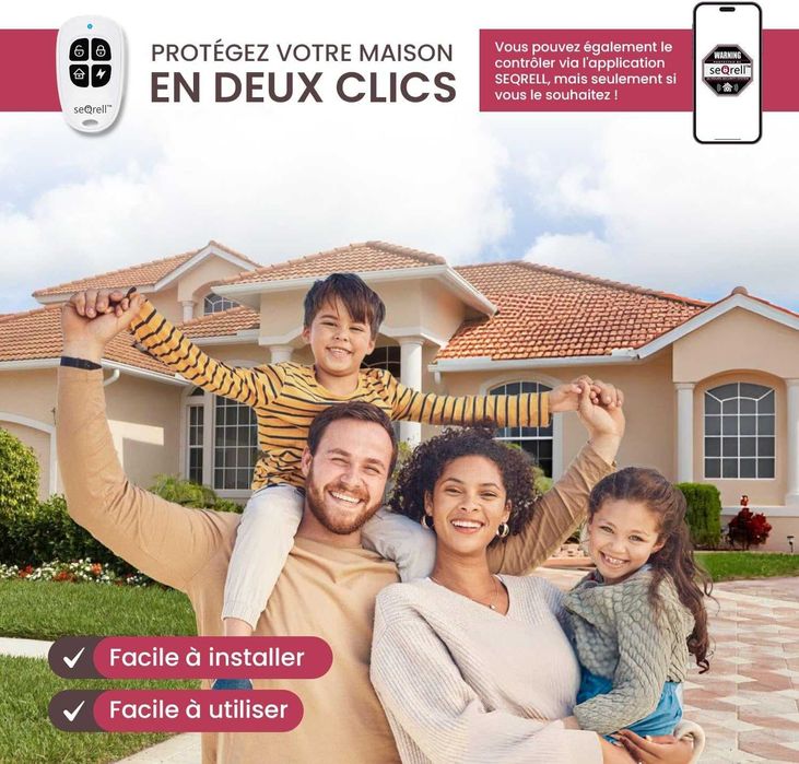 НОВА безжична домашна система seQrell GSM 4G и WiFi, тъч, 1500mAh...