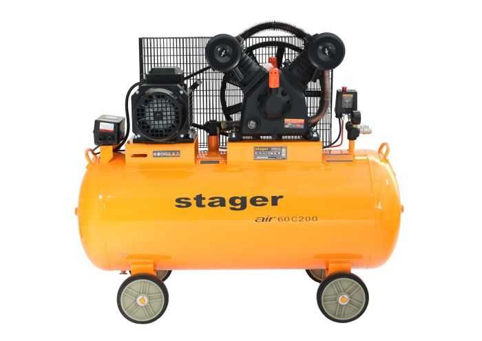 Compresor Aer Stager Air 60C200 600L/min 10 Bar 200 litri Stoc Cernica