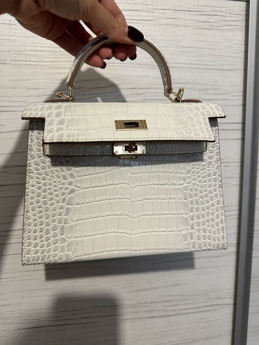 Чанта Hermes Mini Kelly Crocodile birkin leather с кутия и всичките аксесоари