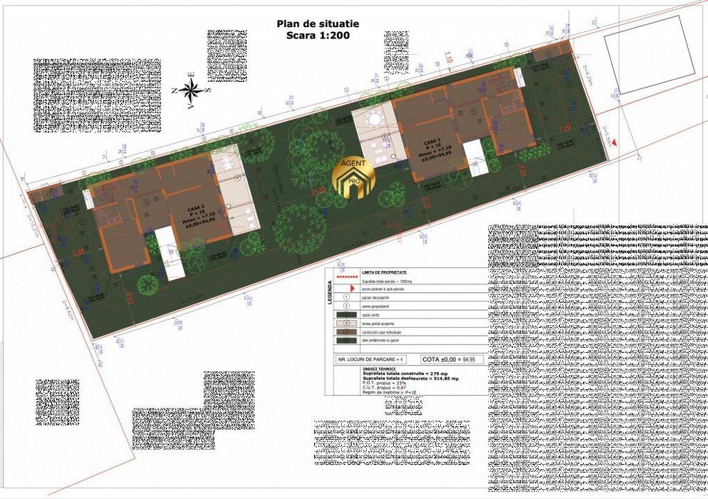 Teren 1082mp + drum - Cu proiect 2 case - str Tudor Vladimirescu, Otop