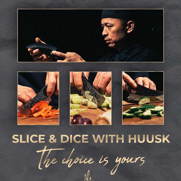 Японски готварски нож Huusk за кухня и барбекю (Нов)