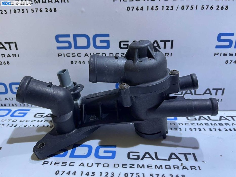 Corp Carcasa Termostat cu Senzor Temperatura Apa Skoda Fabia 2 1.2 BBM BZG CEVA CHFA CGPA CGPB CHTA CJLA 2007 - 2015 Cod 03C121111B[S0334]