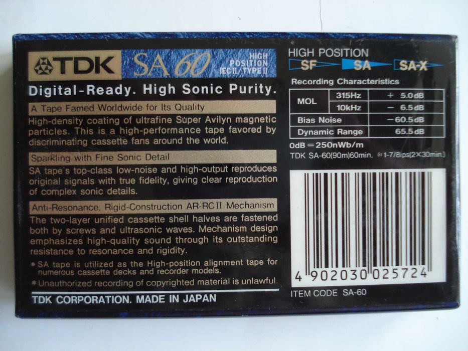 Аудиокассета и видеокассета новые