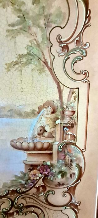 servanta baroc venetian,pictata,vintage,SILIK/comoda/bar,lemn,Italia