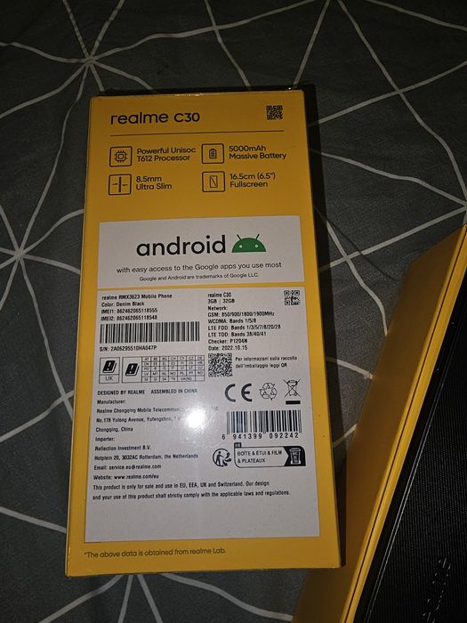 Realme C30, 32 GB, Dual SIM, Gri - Pachet complet