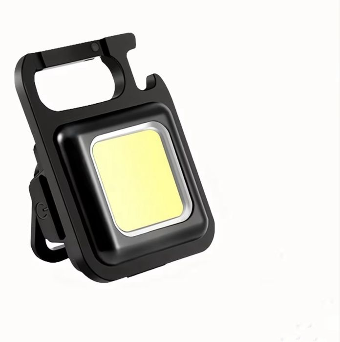 Lanternă LED (cu carlig) breloc ultra puternică, reîncărcabilă USB