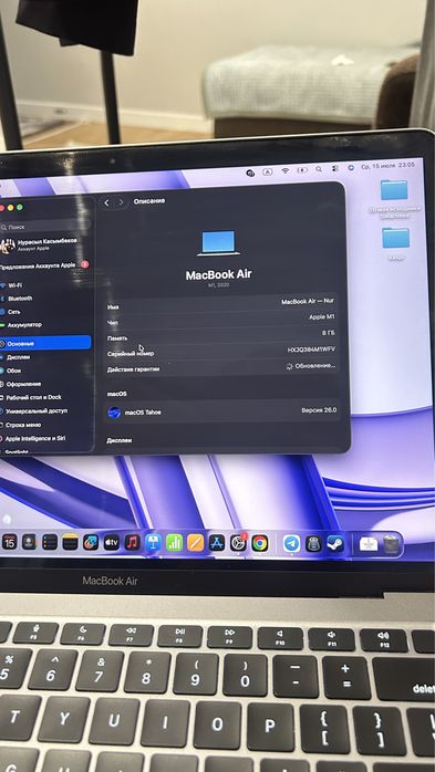 Macbook M1 серый Макбук 8/256, 100%