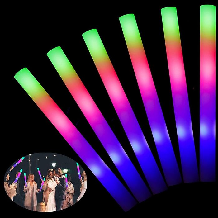 Baghete luminoase LED stick cu jocuri de lumini spuma party, nunta