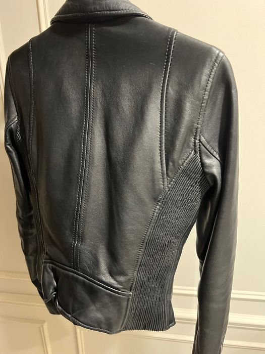 Естествена кожа яке Зара