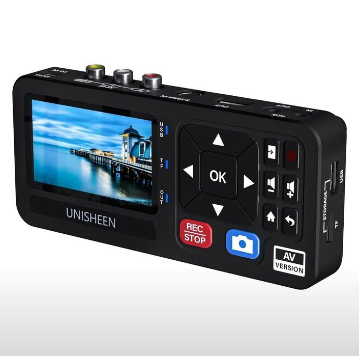 Unisheen UR230A, запись видео с видеомагнитофонов VHS, RCA AV выход