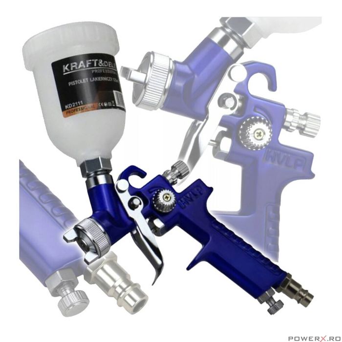 Pistol pentru vopsit pneumatic. duza 0.8 mm HVLP, capacitate 125 ml,