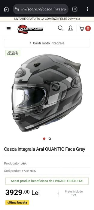 Arai QUANTIC, mărimea S