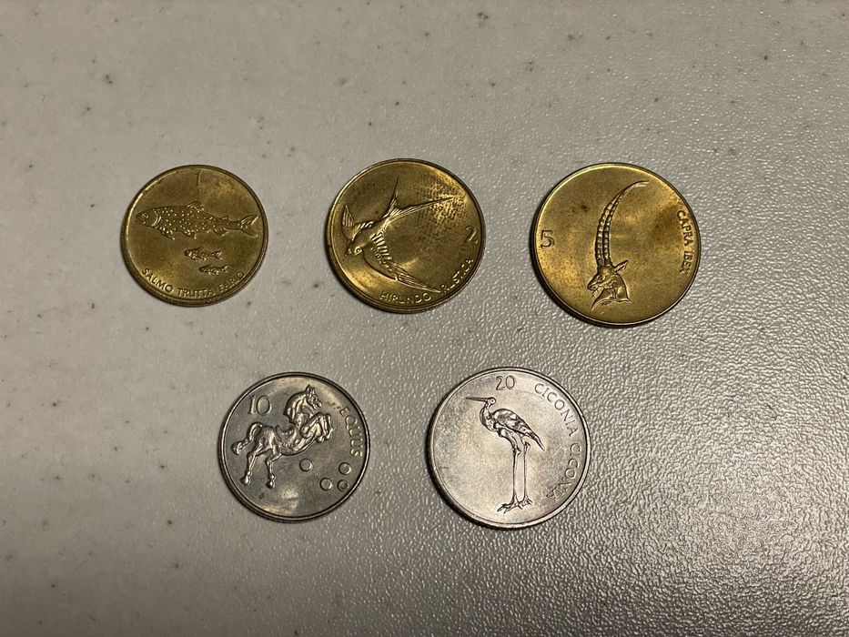 Стари монети от Словения, Гърция, Италия, Холандия, Франция, Югославия