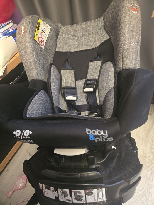 Scaun auto copii 0-18kg impecabil baza 360°