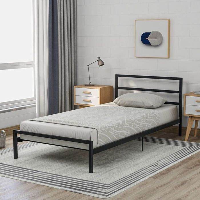 Односпальная кровать Loft krovat темир крават metal kalavat Лофт