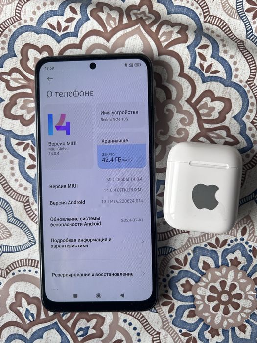 Redmi note 10s 64гб