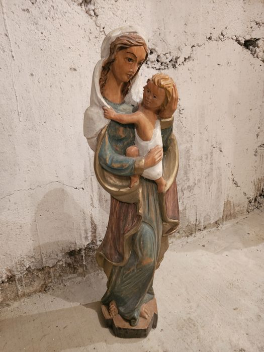 Statueta lemn masiv, sculptata manual