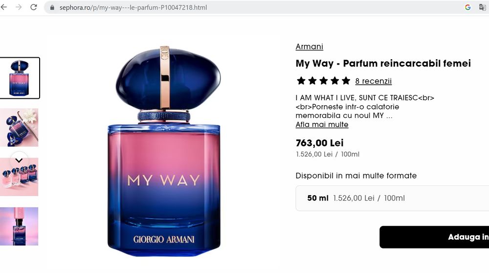 Parfum My way Giorgio Armani, nou 50 ml