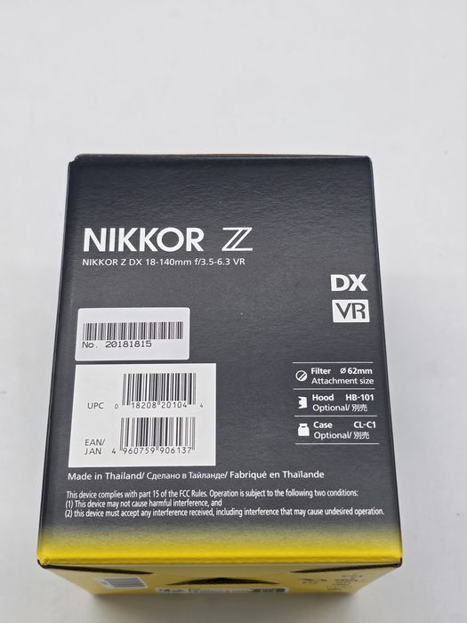 Nikon 18-140mm F3.5-6.3 VR Obiectiv Foto Mirrorless Montura Nikon Z