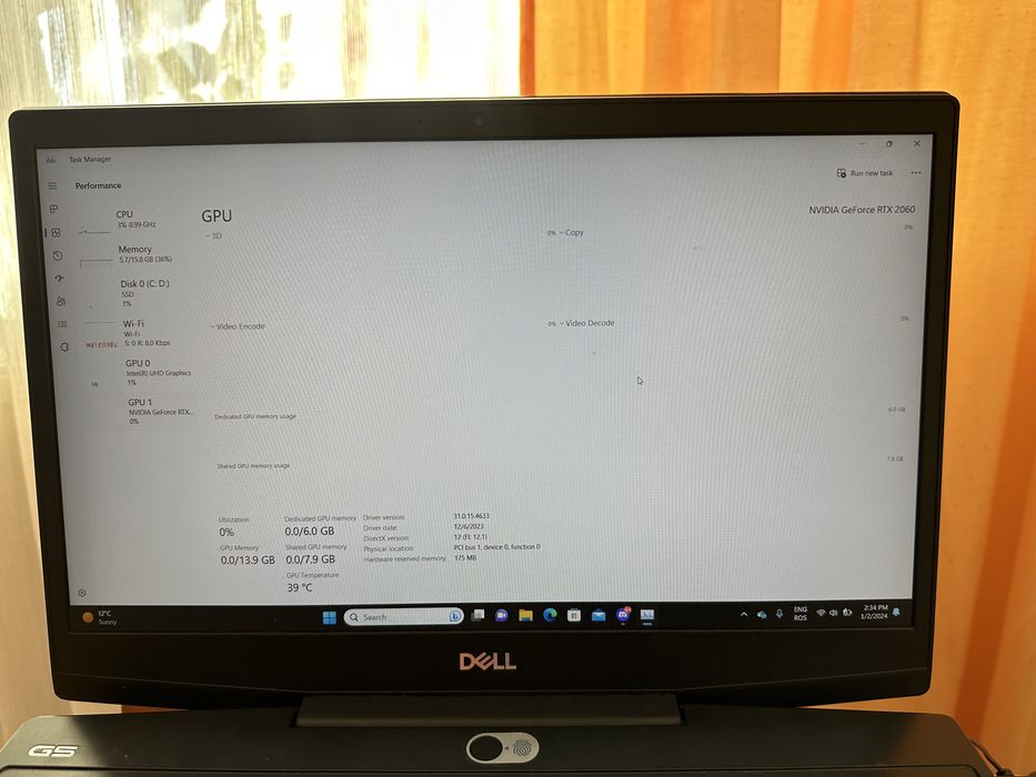 Laptop gaming RTX 2060 ecran 300HZ I7-10750H +CADOU