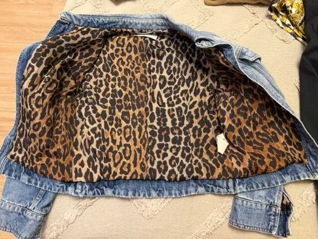 Geaca denim DG cu captuseala animalprint