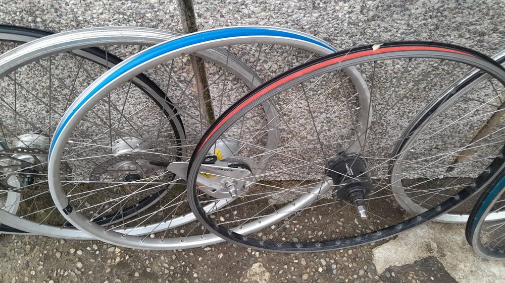 Set roti bicicleta cu dinam incorporat 24,26,28 inchi, qr, disc frana