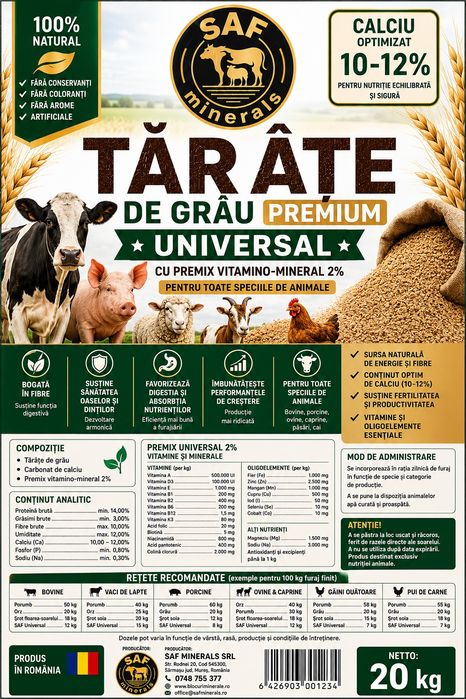 Tarate de grâu Vitaminizat cu minerale