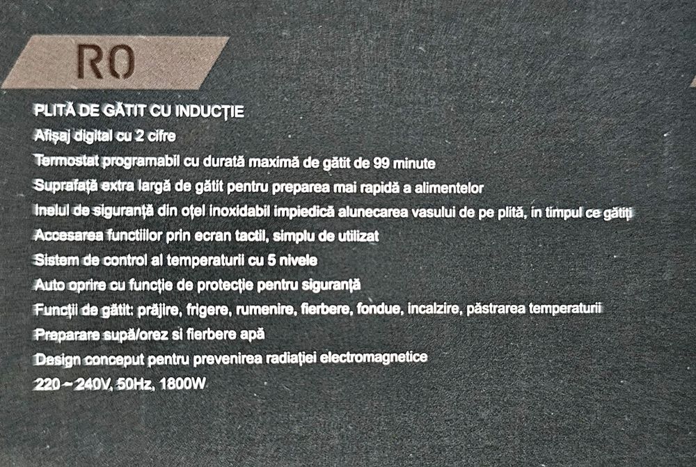 Plită de gătit cu inducție