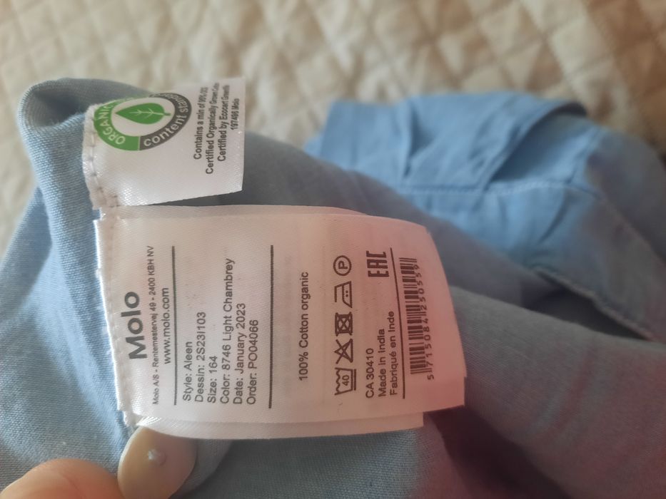 Pantaloni noi ,denim subțire MOLO  fete nr 164