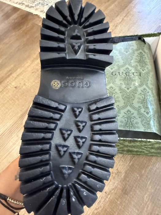 Дамски чехли GUCCI нови черни и кафяви