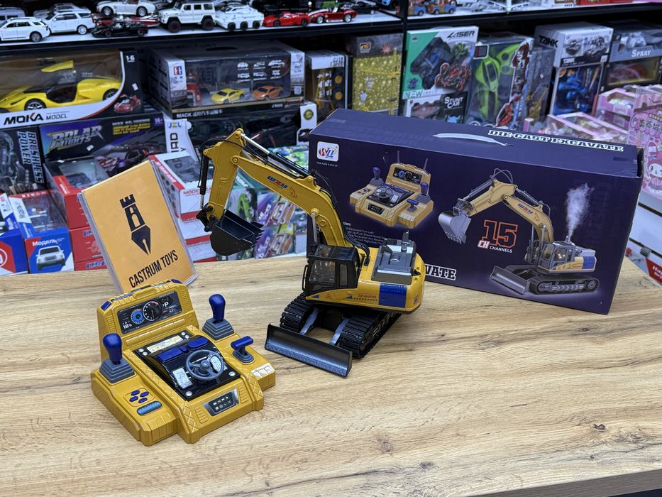 Игрушечный экскаватор на пульте управления  15 КАНАЛЫ