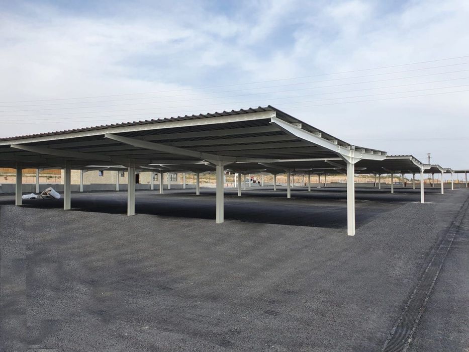 Carport parcare auto diferite modele pe structura metalica