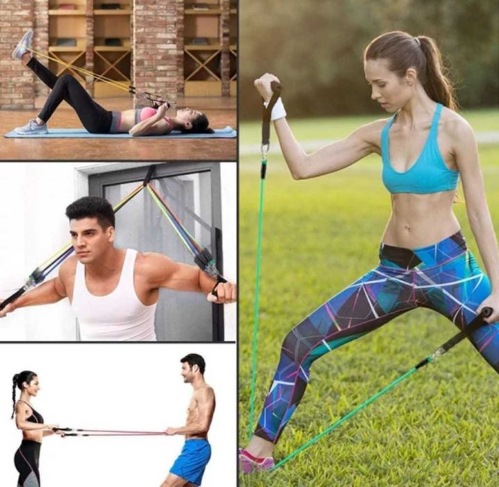 Спортен Комплект от 11 части, Ластици за трениране, Спортни ластици