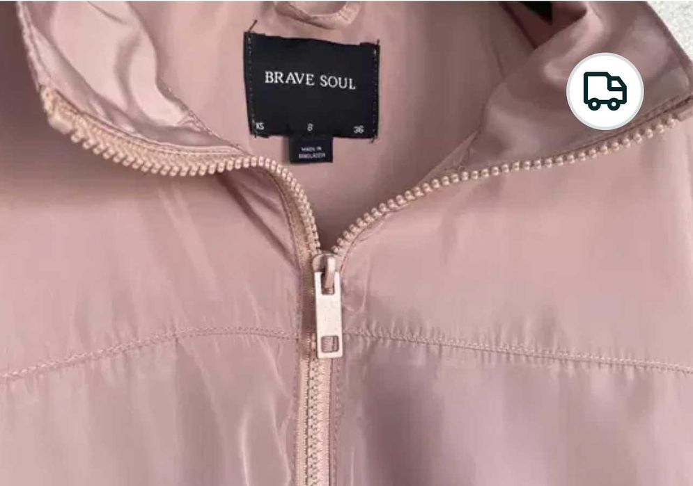 Geaca vara/primavara,subtire, roz pudrat sidefat, nou, S/36, Modivo