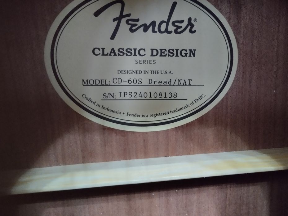 Гитара акустическая Fender CD-60S Dread/NAT