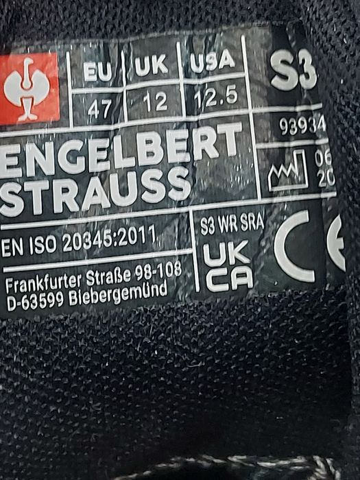 Работни обувки с метално бомбе ENGELBERT STRAUSS . Размер 47