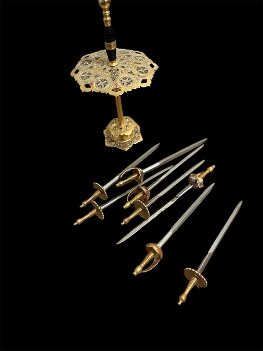 Оригинални и красиви метални коктейлни клечки Винтидж