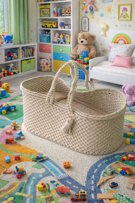 Люлька, макраме, матрасик, подушечка