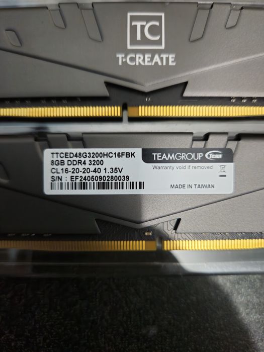 Модули оперативной памяти TeamGroup T-Create 2x8 3200 новые!