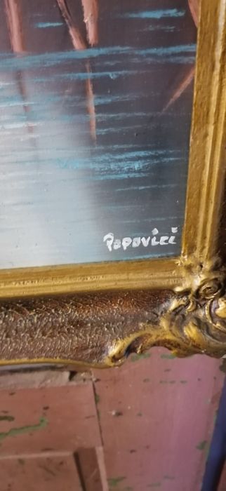 Tablou vechi pe panza