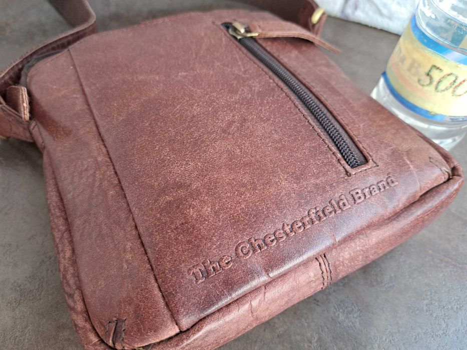 Мъжка чанта,малка кожена чантичка-естествена кожа