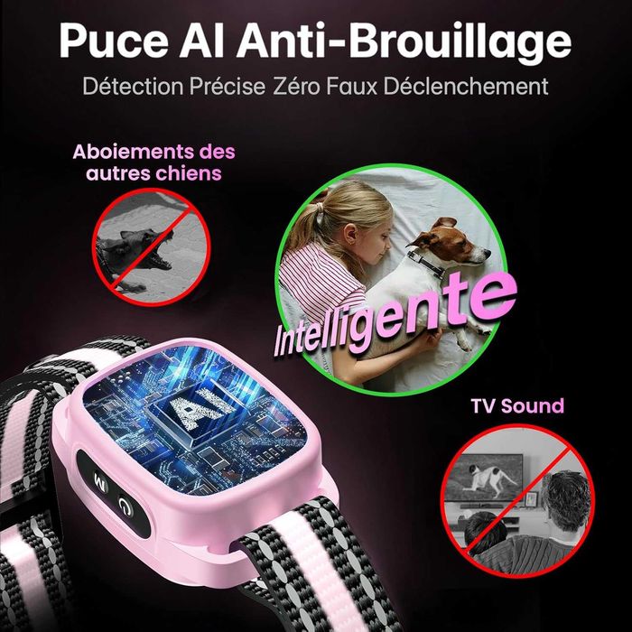 Интелигентен анти-лай нашийник PatteSage– звуков и вибрационен режим