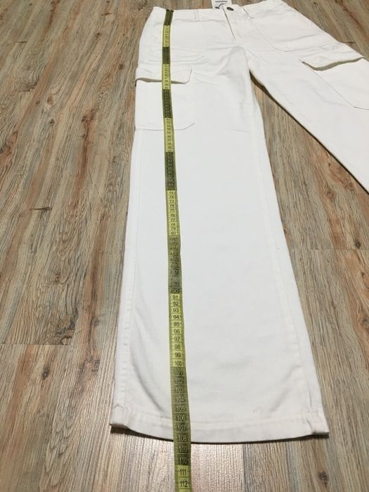 Blugi albi cargo Zara