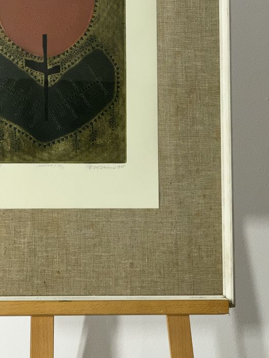 Tablou Laszlo Feszt, Floare III – Virag, Mezotintă Originală Semnată