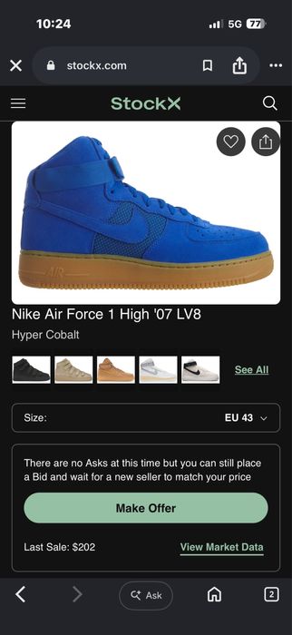 Nike Air Force 1 High '07 LV8 'Hyper Cobalt'