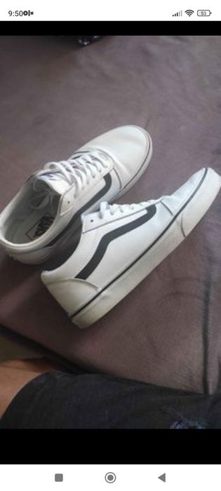 Ванс кецове, бели, естествена кожа 41 номер Vans real leather EU 41