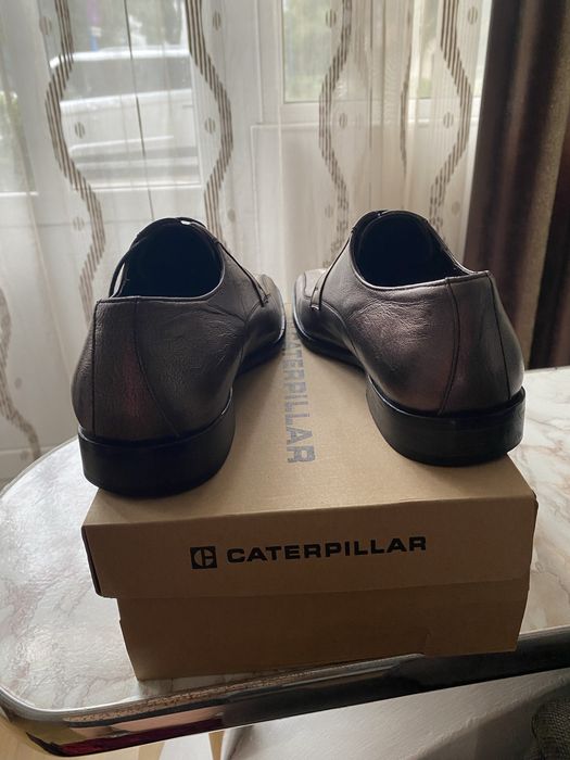 Pantofi barbati gri sidef din piele marimea 40