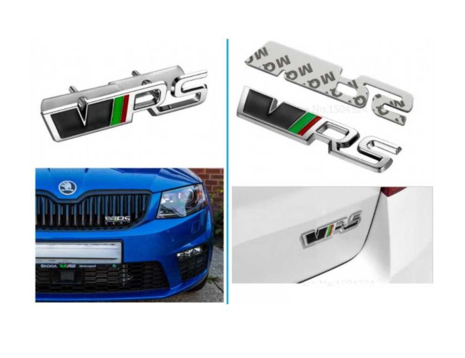 Emblema Skoda VRS Grila Fata + Portbagaj