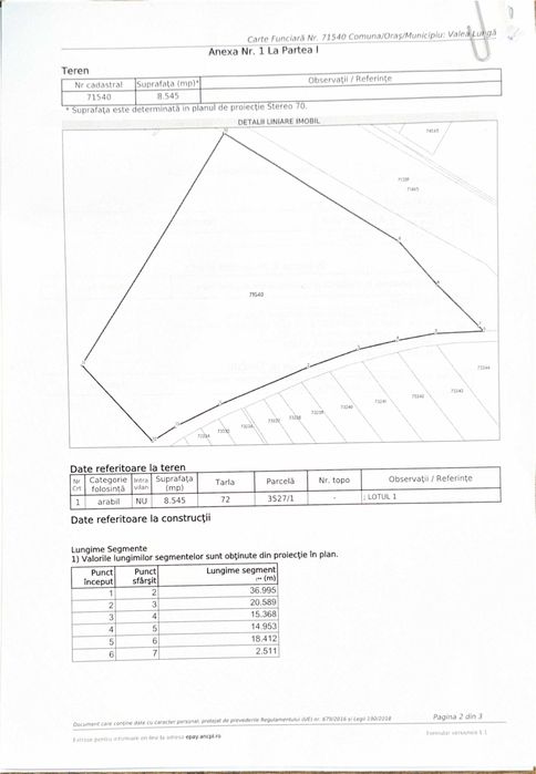 Teren extravilan 8.545 mp Valea Lungă Alba | Aproape de intravilan | 60.000 €