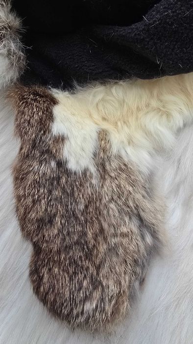 Шапка ушанка с естествен косъм